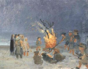 St. Hansblus Pa Stranden by Anna Kirstine Ancher