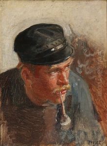A Young Pipesmoking Fisherman