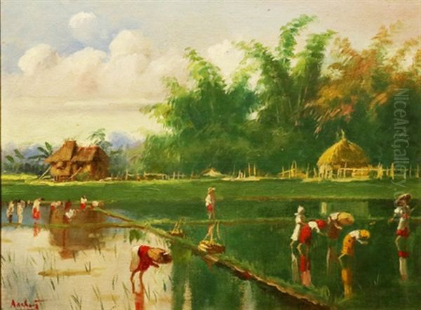 Planting Rice - view 1