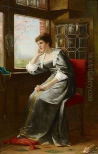Junge Dame Am Fenster by Ernst Anders