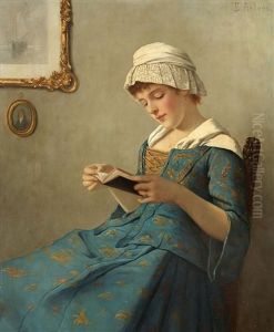 Lesende Junge Frau by Ernst Anders
