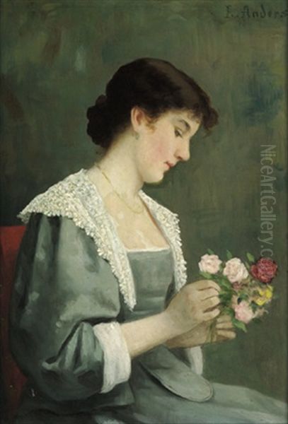 Dame Mit Rosen - view 1
