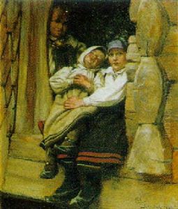 Flickor I Dorroppning by Alfred Emil Andersen