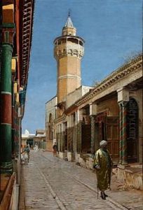 Street Scene From Tunis by Carl Christian Andersen