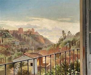 Udsigt Fra Alhambra Til Albaicin by Carl Christian Andersen