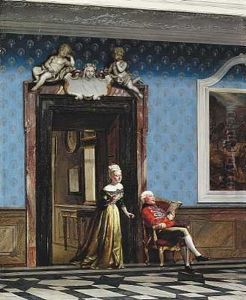 Parti Af Kuppelsalen Pa Fredensborg Slot by Carl Christian Andersen