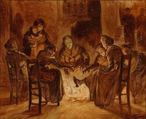 Women Around A Fireplace In Napoli