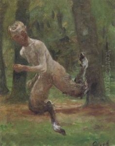 Laufender Faun by Cilius (Johannes Konrad) Andersen
