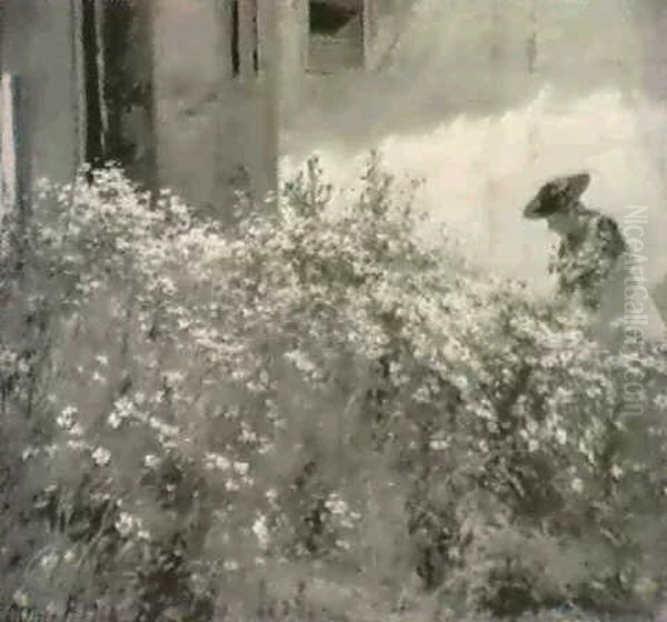 En Lille Pige Der Plukker Margueritter - view 1
