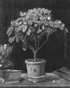 Rhododendronbusch In Blumentopf by Frederick-Georg Andersen