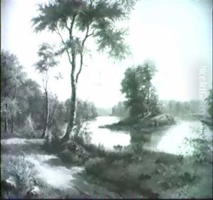 Flussbigung In Waldlandschaft by Frederick-Georg Andersen
