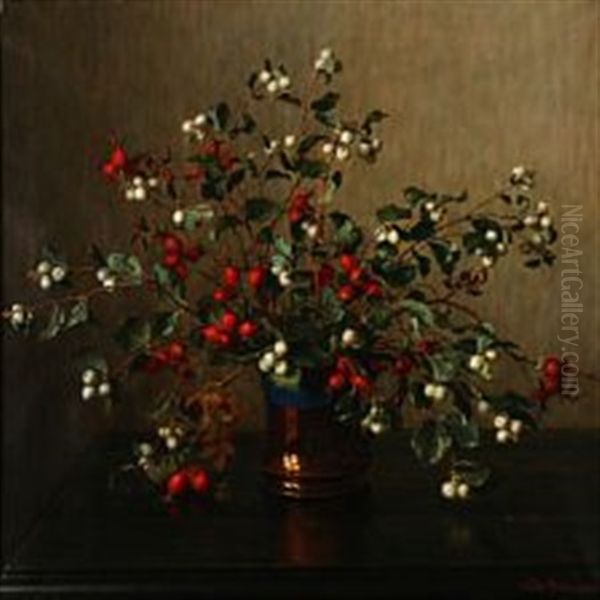 Still Life With Rose Hips And Snowberries - view 1
