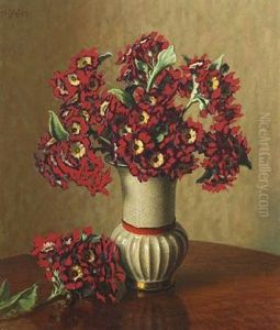 A Bouquet Of Red Flowers by Wilhelm Andersen