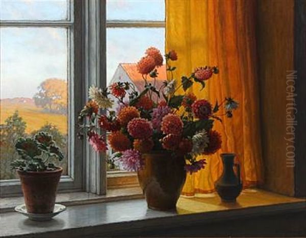 Flowers In A Window Sill - view 1