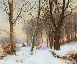 Winter Landscape At Sunrise