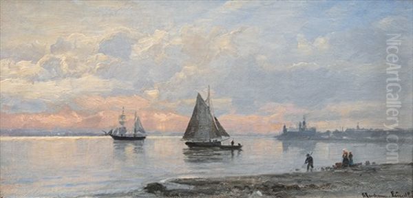 Ships Off Kronborg Castle - view 1