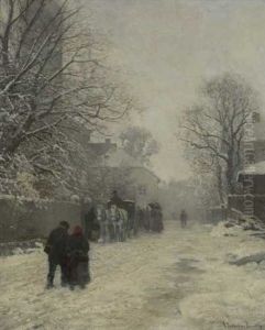 Winterliche Dorfstrase Winterliche Dorfstrase