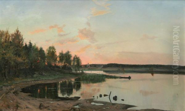 Storsjon I Sodermanland Med Gasinge Kyrka - view 1