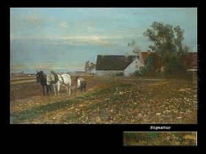 Bauer Beim Pflugen by Anders Andersen-Lundby