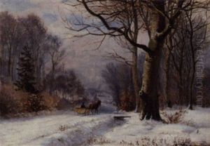 Kanekorsel I En Vinterskov by Anders Andersen-Lundby
