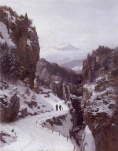 A Winter Day In The Bavarian Mountains by Anders Andersen-Lundby