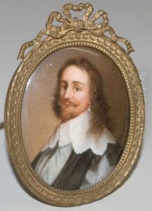 Portrait Miniature Of Charles I by Charles Frederic Abram