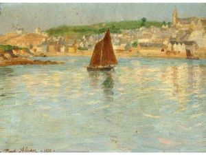 Barque Sardiniere Devant La Ville by Paul Abram