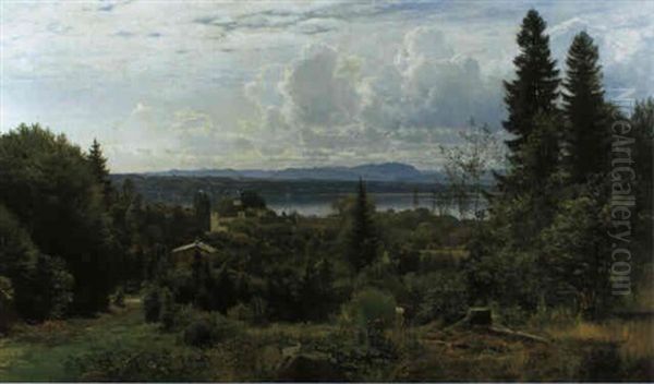 Sommertag Am Starnbergersee Mit Blick Auf Possenhofen - view 1