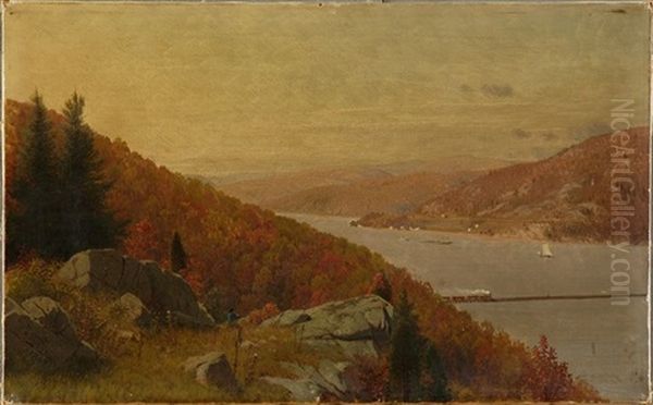 Hudson River View In Autumn - view 1