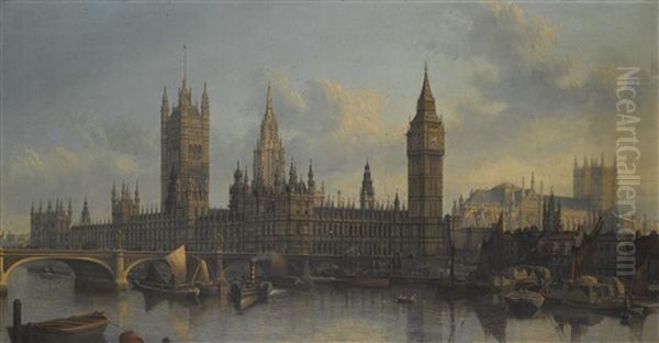 The Palace Of Westminster From The Thames - view 1