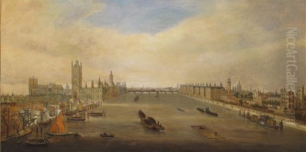 Westminster And Lambeth Seen From The Thames - view 1