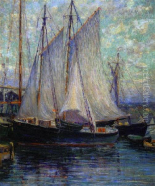 Drying Sails, Gloucester - view 1
