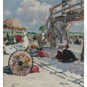 Beach At Gloucester by Ruth A. (Temple) Anderson