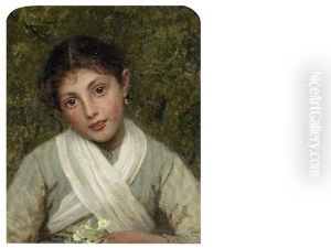 Portrait Of A Young Girl by Sophie Gengembre Anderson