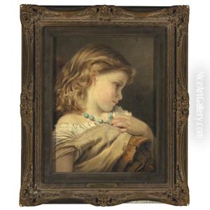 Portrait Of A Young Girl by Sophie Gengembre Anderson