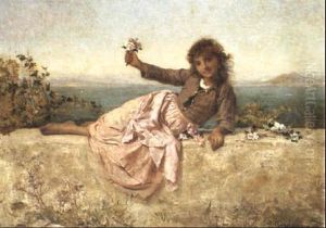 A Young Flower Seller by Sophie Gengembre Anderson
