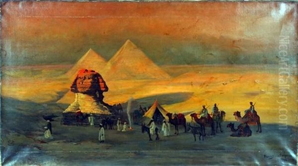 Sphinx With Figures On Camels - view 1