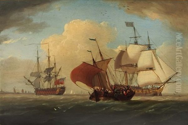 A Dutch Hooker With A Frigate And A Third Rate - view 1