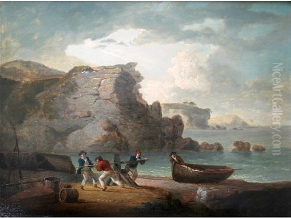 Hauling The Boat Ashore - view 1