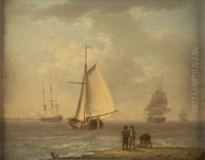 Sailing Vessels Off Shore