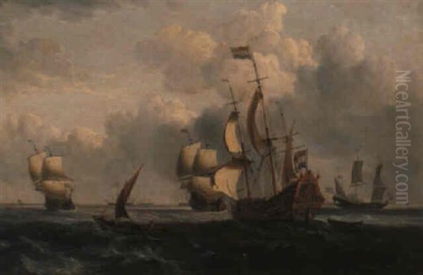 Dutch Men-of-war At Sea - view 1