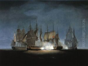 H.m.s. Sibylle Engaging The Forte In The Bay Of Bengal, 1799