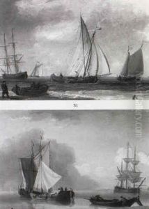 Fishing Boats Off The Coast by William Anderson