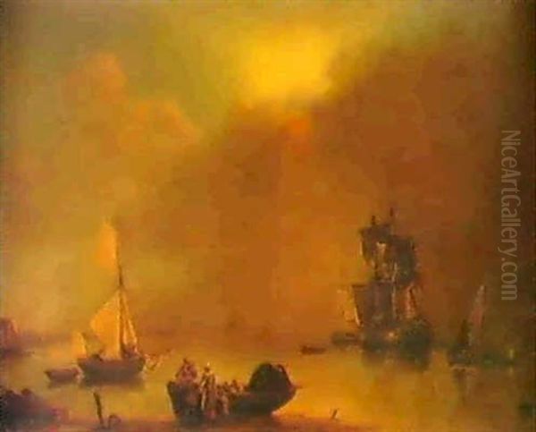 British Man Of War At Anchor - view 1