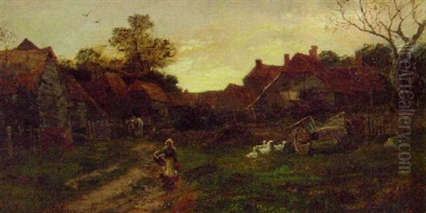 Returning Home At Sunset - view 1