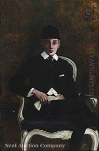 A Scholar Of An English School Beneath An Armorial by Francis S. Anderton