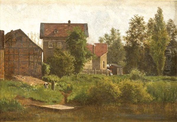 Landgut Am See Mit Figurenstaffage - view 1