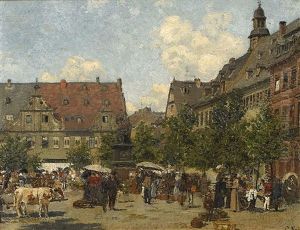 Marktplatz In Hanau by Paul Andorff
