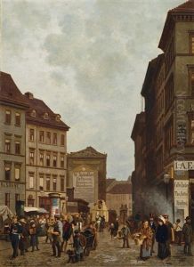 In Berlin. Blick Vom Spittelmarkt In Die Wallstrasse by Paul Andorff