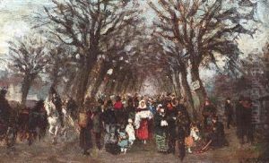 Sonntagsgesellschaft In Den Berliner Zelten by Paul Andorff
